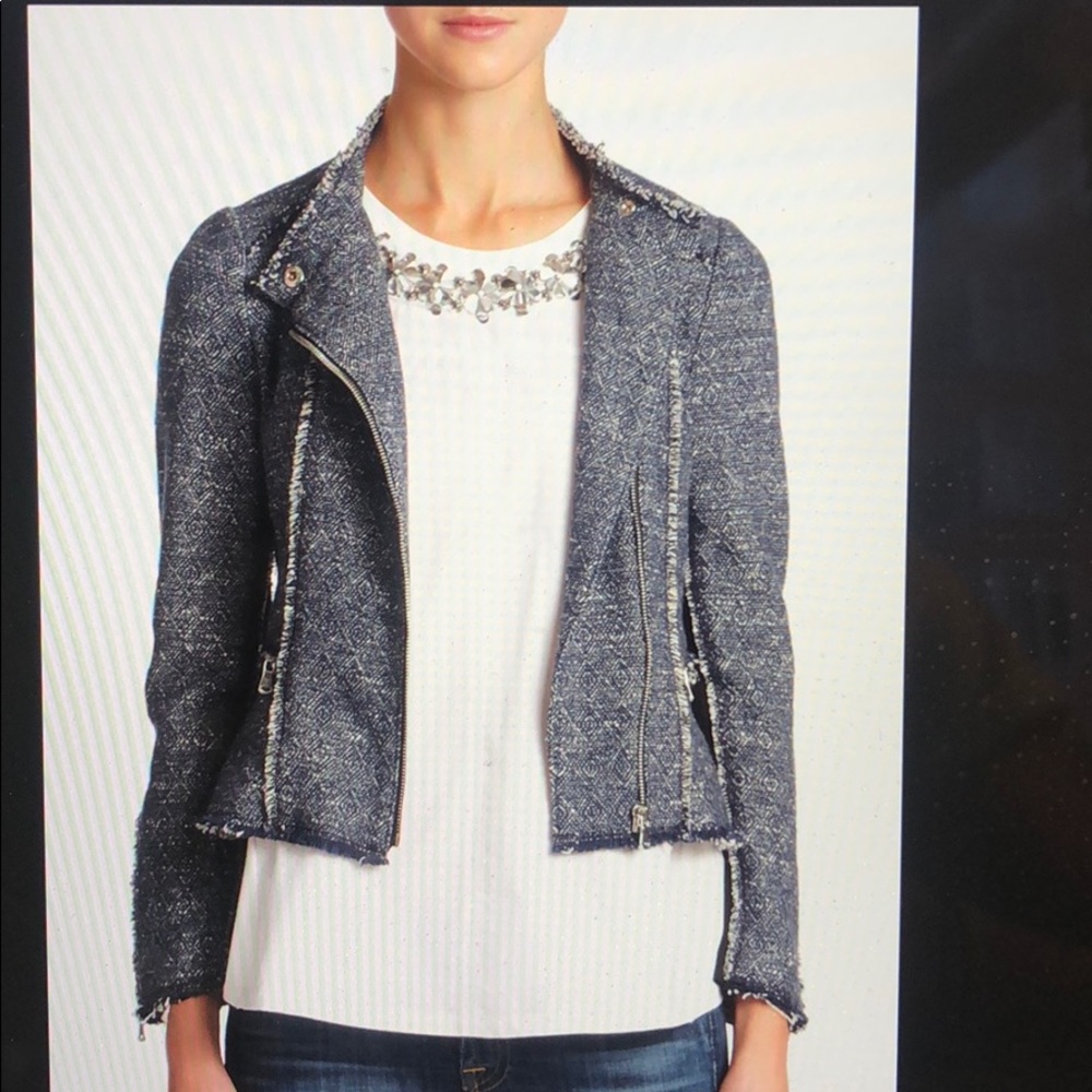 Cropped Tweed Moto peplum Jacket